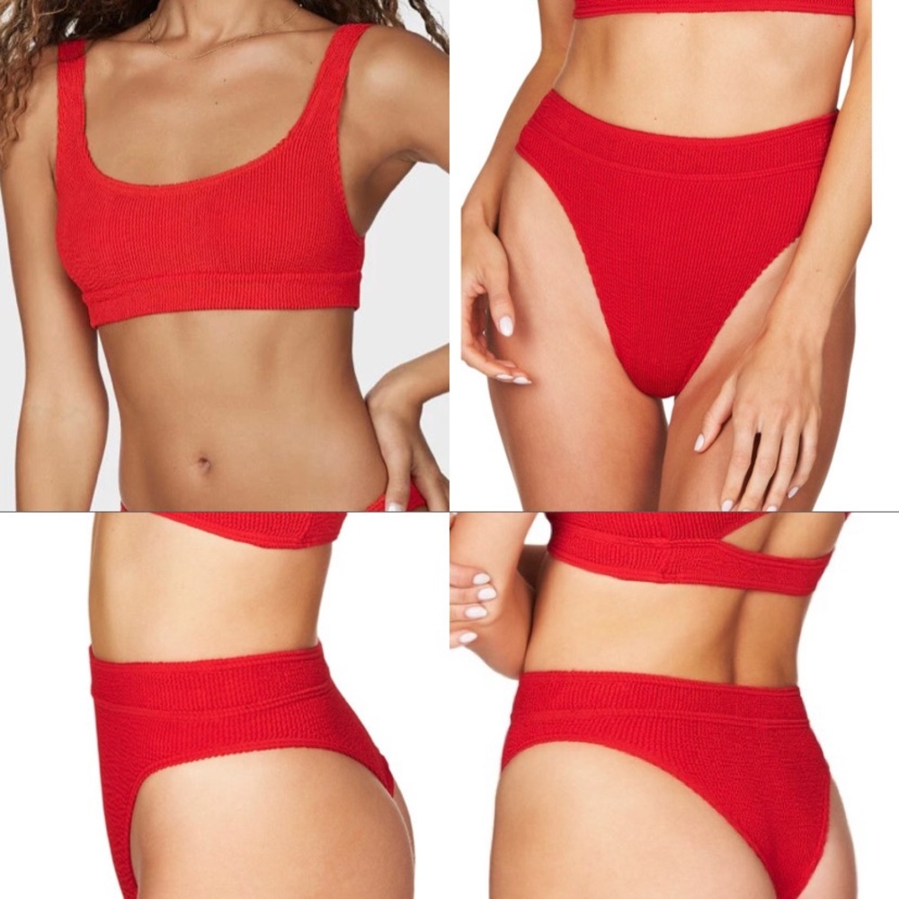 BNWT Bond Eye Swim set - Savannah bottom, The Saint top in Baywatch Red